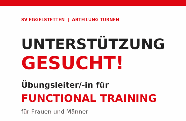 Unterstützung gesucht!